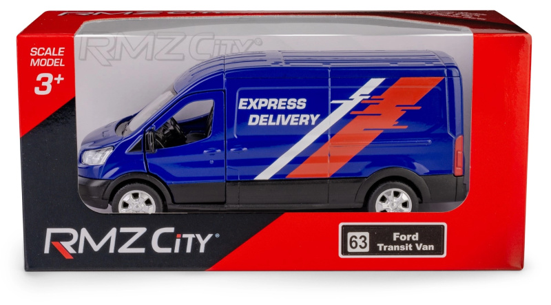 Kovový model dodávky Ford Transit 2018 1:43 s natahovacím pohonem