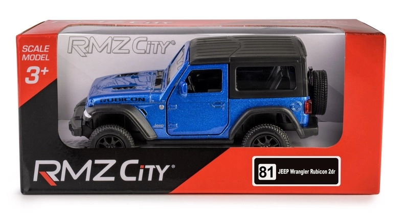 Kovový model JEEP Wrangler Rubicon 2021 1:35 s pull-back pohonem