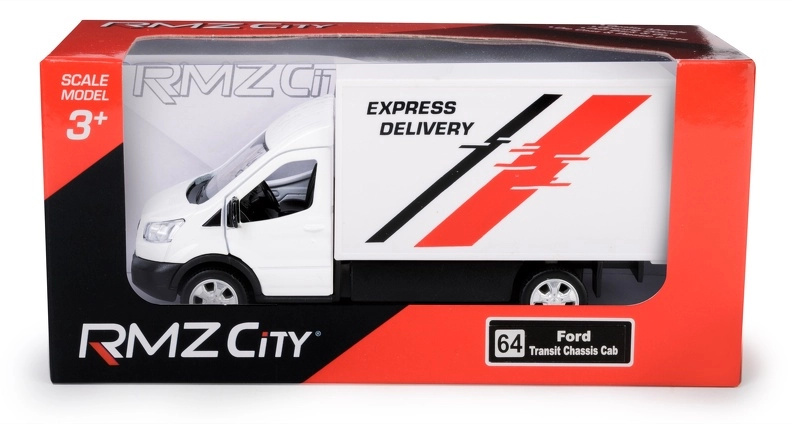 Kovový model dodávky FORD Transit 2018 1:43 s otevíracími dveřmi