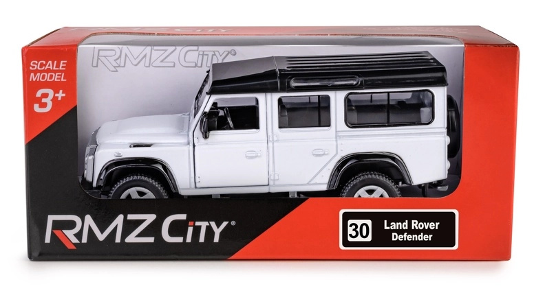 kovový model land rover defender 110 1:35 bílý – rmz city