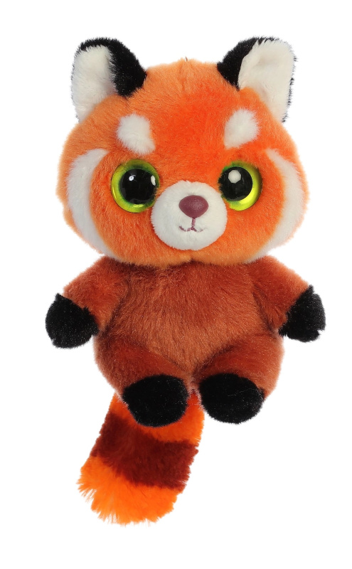 Plyšová panda červená YOOHOO Hapee 15 cm
