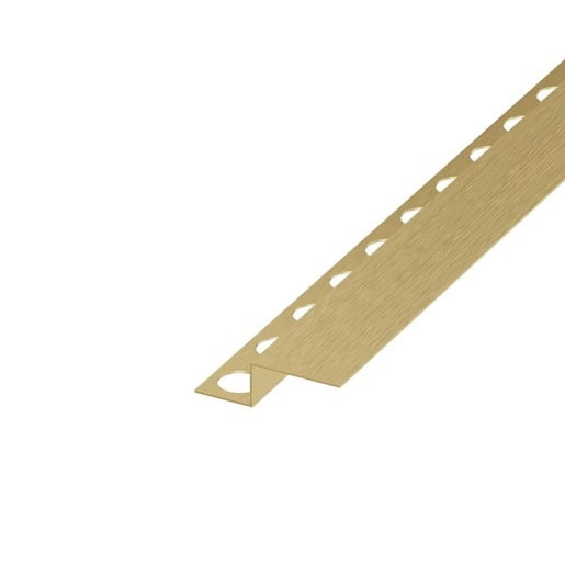 Spádový profil Eviso gold kartáčovaný, nerez PVD, délka 130 cm, výška hrany 30 mm, LSGB0005