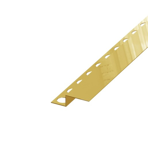 Spádový profil Eviso gold lesk, nerez PVD, délka 150 cm, výška hrany 40 mm, LCGO0102