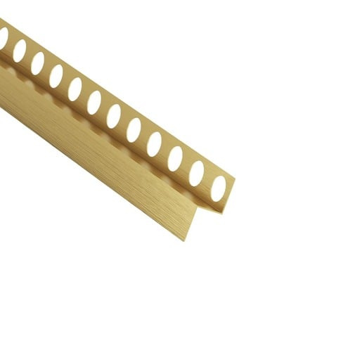 Spádový stěnový profil Eviso pravý zlatá kartáčovaná 180 cm nerez LPGO0203