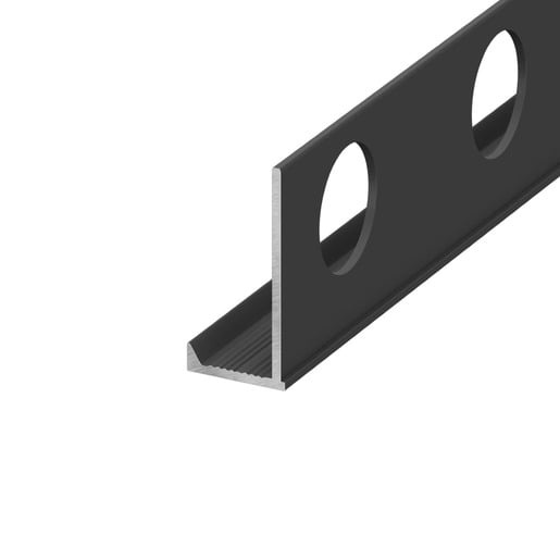 Lišta ukončovací "L" Eviso stone anthracite mat, hliník komaxit, délka 270 cm, výška hrany 10 mm, ALAN0410