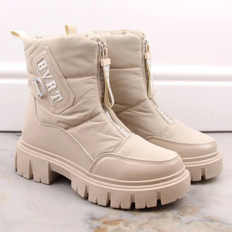 Filippo W PAW498B béžové zateplené sněhule na zip 40