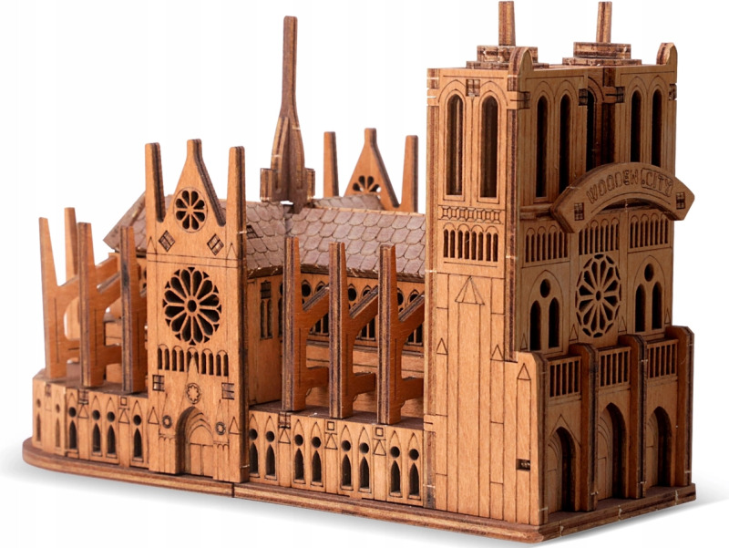 WOODEN CITY 3D puzzle katedrála Notre-Dame 96 dílků