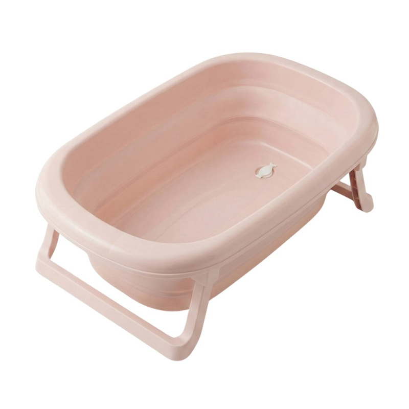 Skládací plastová dětská vanička TEGA BABY růžová
