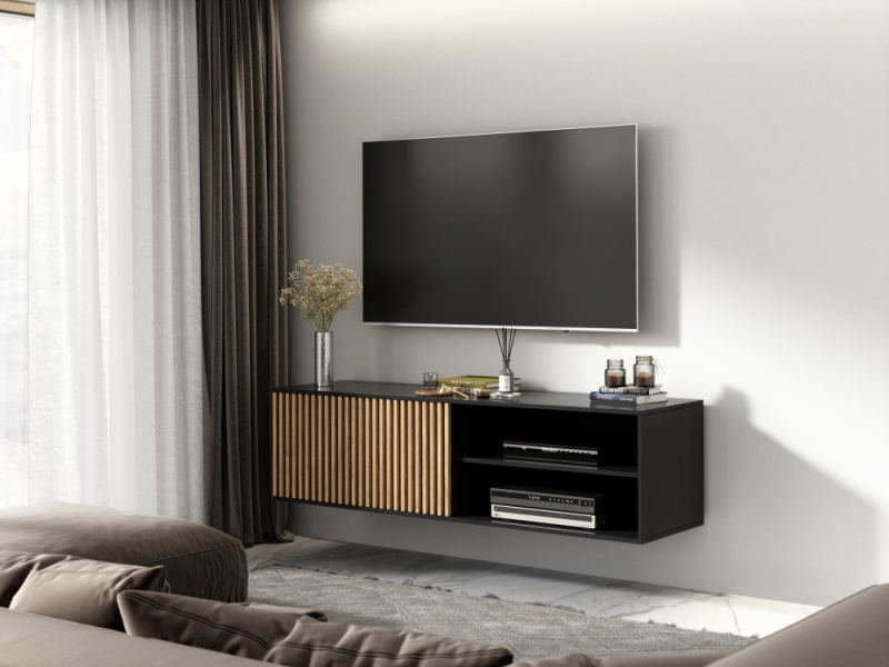 ELTAP Meorati 150 TV skříňka Závěsný otřepy/Řemeslný dub