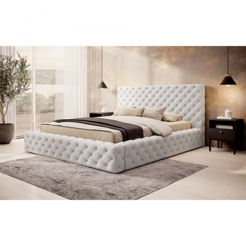 ELTAP Postel Princce 140x200 Barva: Bílý, Textilie: Royal 01, Rozměr: 140x232