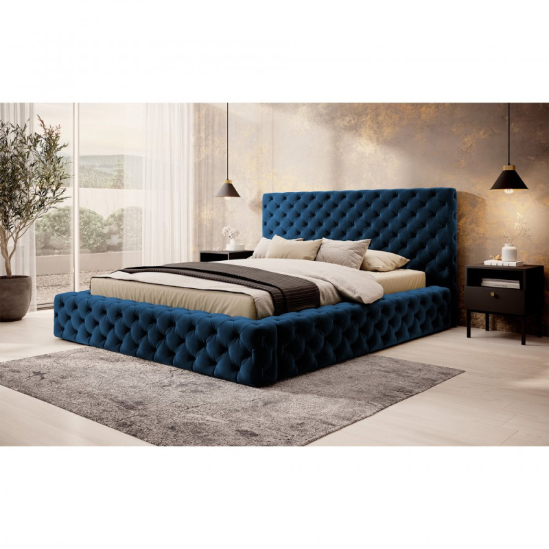 ELTAP Postel Princce 140x200 Barva: Modrý, Textilie: Lukso 40, Rozměr: 140x232