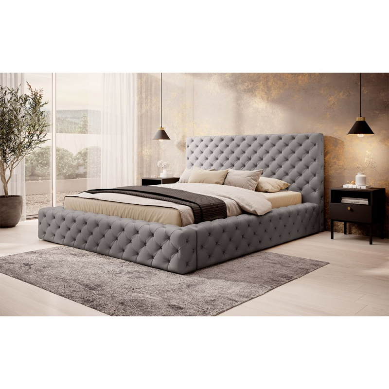 ELTAP Postel Princce 140x200 Barva: Šedý, Textilie: Softis 29, Rozměr: 140x232