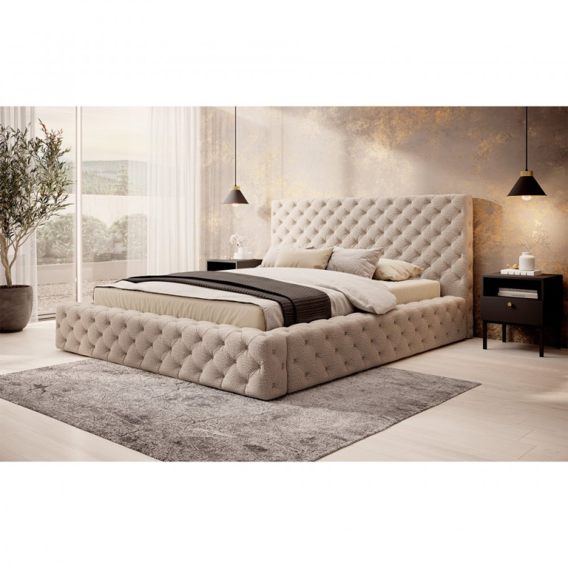 ELTAP Postel Princce 160x200 Barva: Béžový, Textilie: Royal 20, Rozměr: 160x232