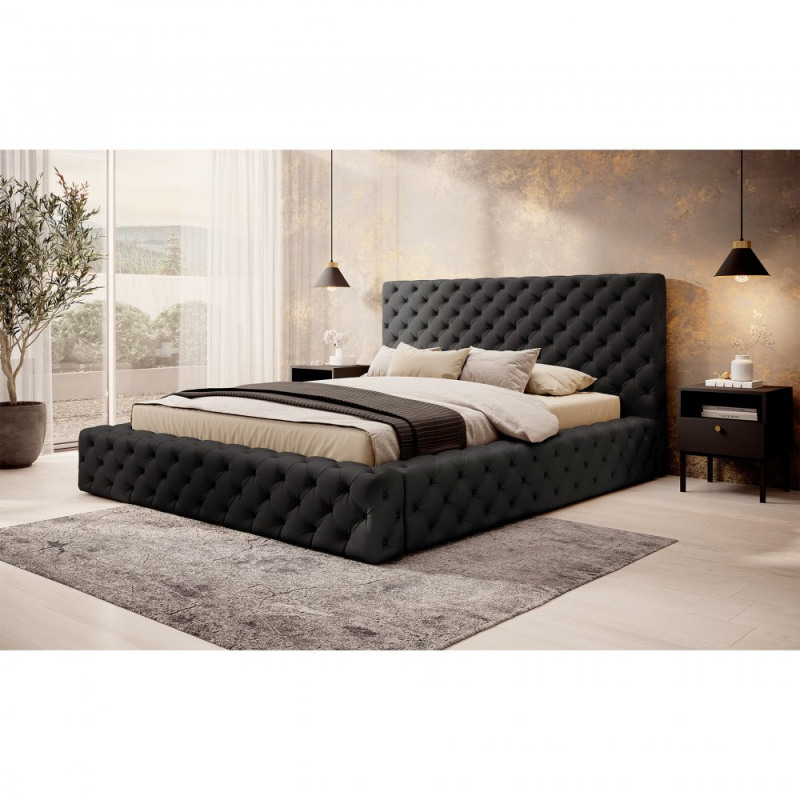 ELTAP Postel Princce 180x200 Barva: Černý, Textilie: Softis 11, Rozměr: 180x232