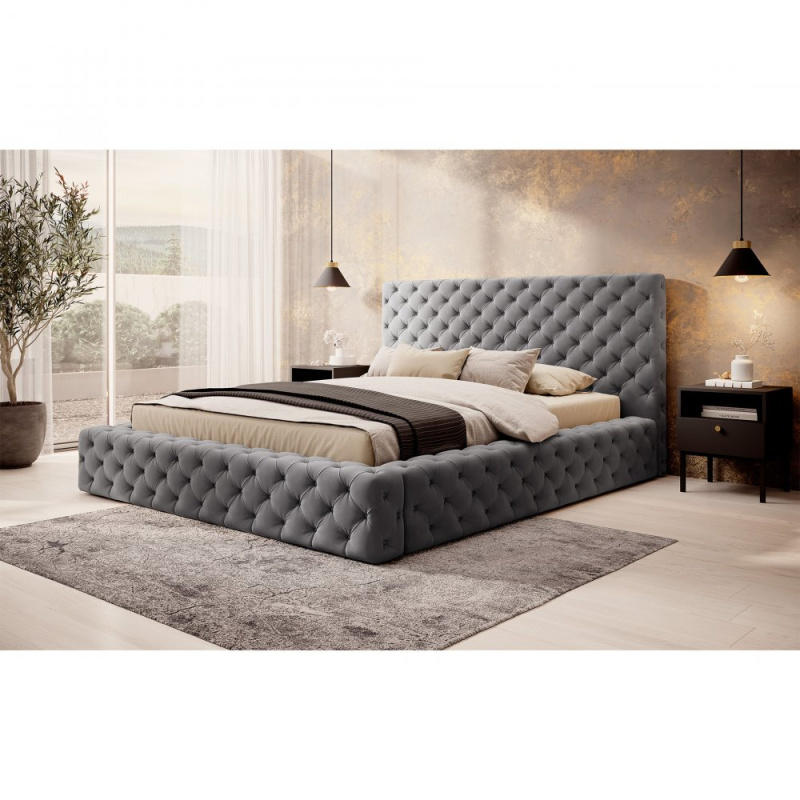 ELTAP Postel Princce 180x200 Barva: Šedý, Textilie: Sola 6, Rozměr: 180x232