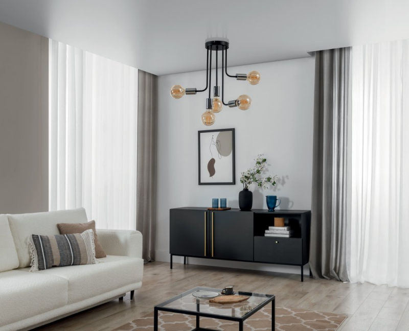 ELTAP Indigeo, 554755cm lustr 5 černý