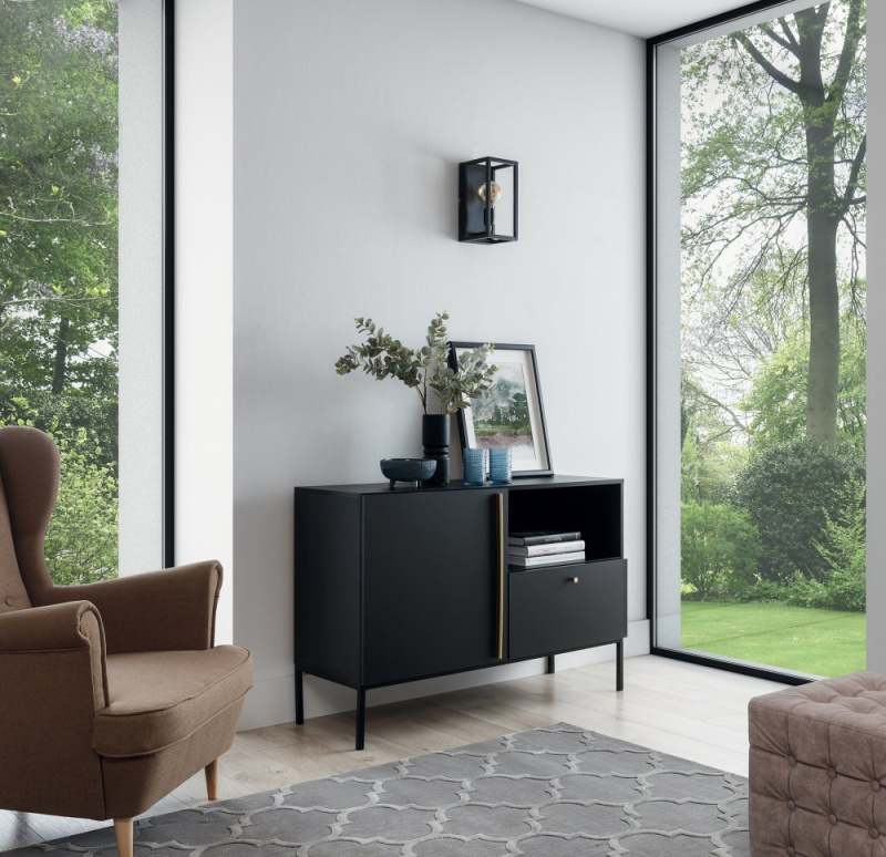 ELTAP Furtim, 153017cm nástěnné svítidlo 1 černý