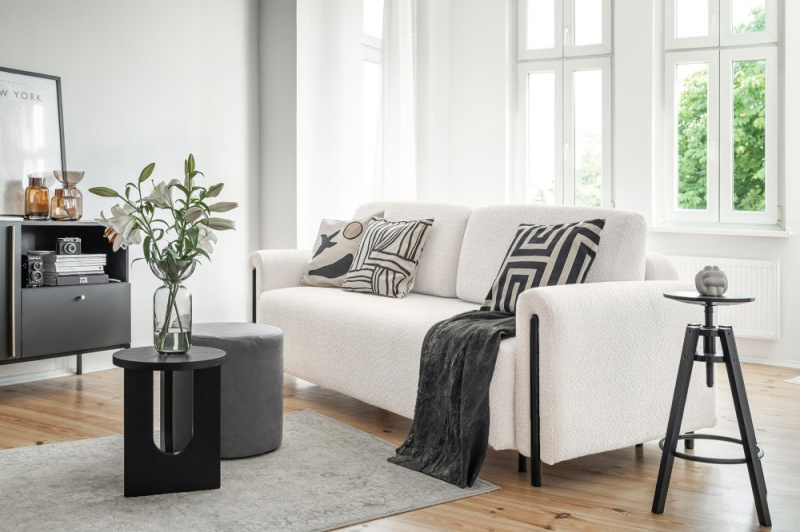 ELTAP Arcadova Černá Barva: Bílý, Textilie: Royal 01, Rozměr: 200x84