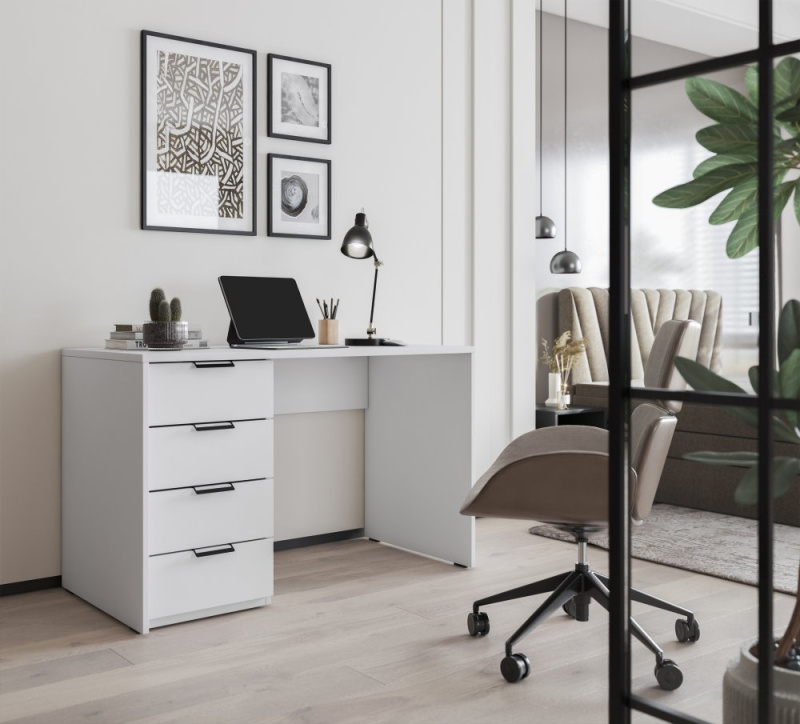 ELTAP Barold Bílý psací stůl 120