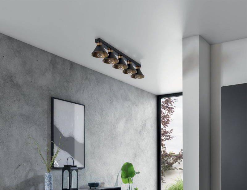 ELTAP Detmer, 1710014cm stropní 5 černý/zlatý