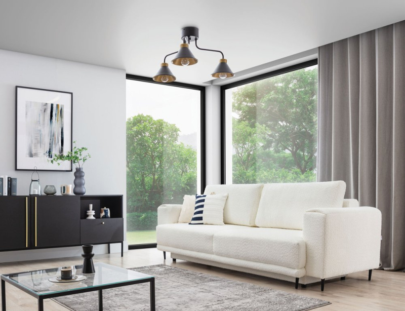 ELTAP Detmer, 666629cm lustr 3 černý/zlatý