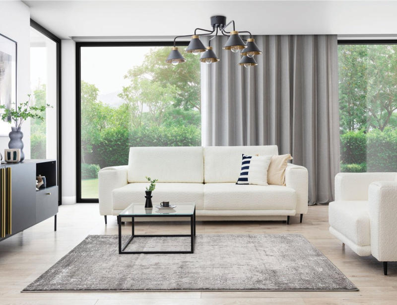 ELTAP Detmer, 868632cm lustr 6 černý/zlatý