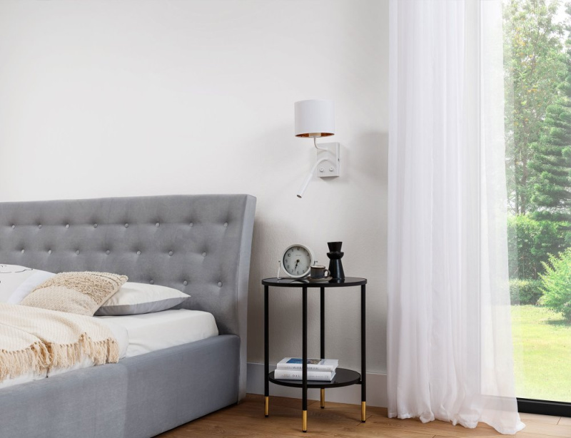 ELTAP Vespillo, 182638cm nástěnné svítidlo 2 bílý/zlatý