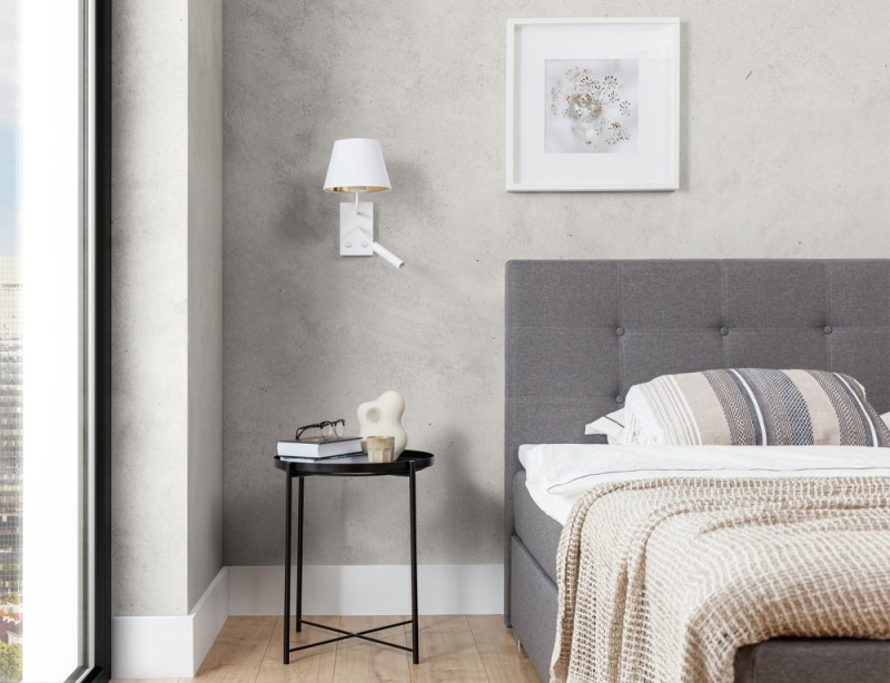 ELTAP Vespillo, 182638cm nástěnné svítidlo 2A bílý/zlatý