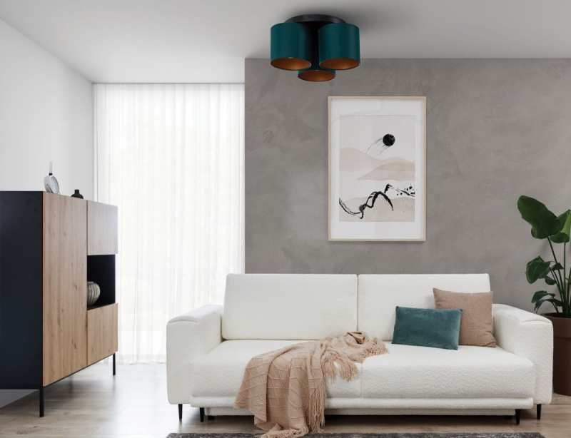 ELTAP Vespillo, 454518cm stropní 3 zelený/zlatý