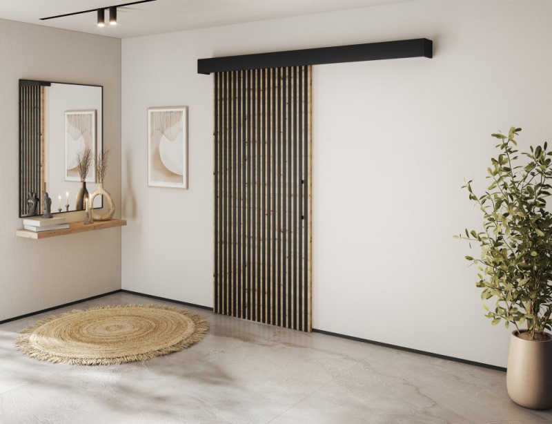 Tauricio posuvné dveře s tichým dovíráním černé