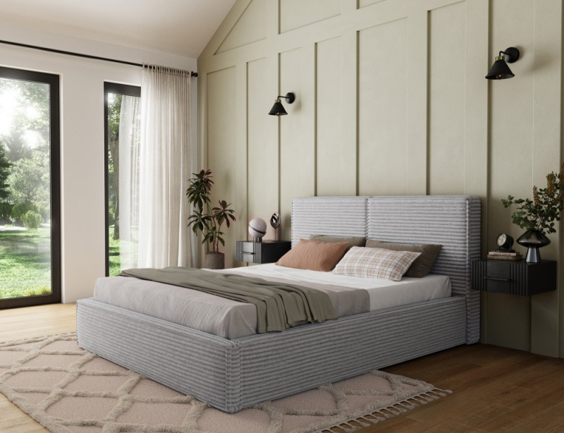 Pesillo postel + Dřevěný rám/Standardní zdvih/kontejner 140x200