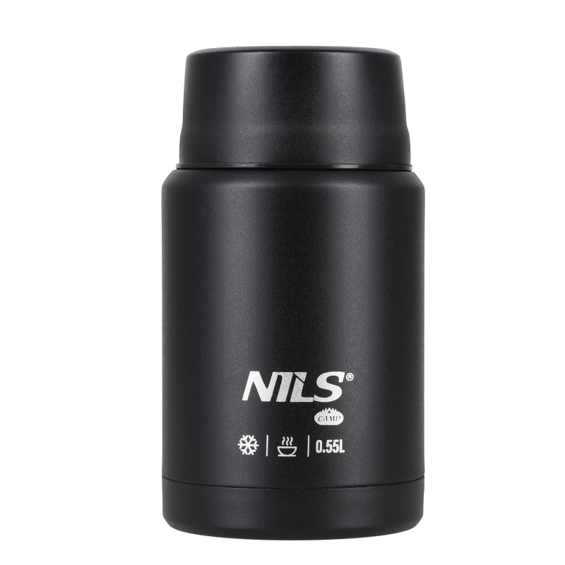 NILS Camp jídelní termoska nc3807 černá 550 ml
