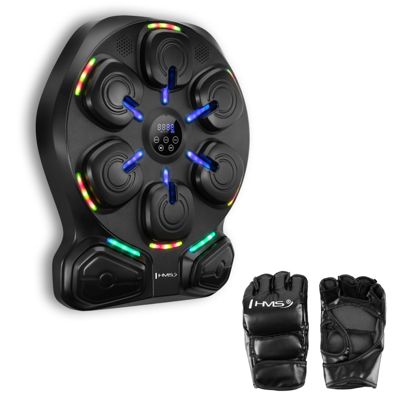 Elektronický boxerský terč HMS TB13 s LED, Bluetooth a rukavicemi