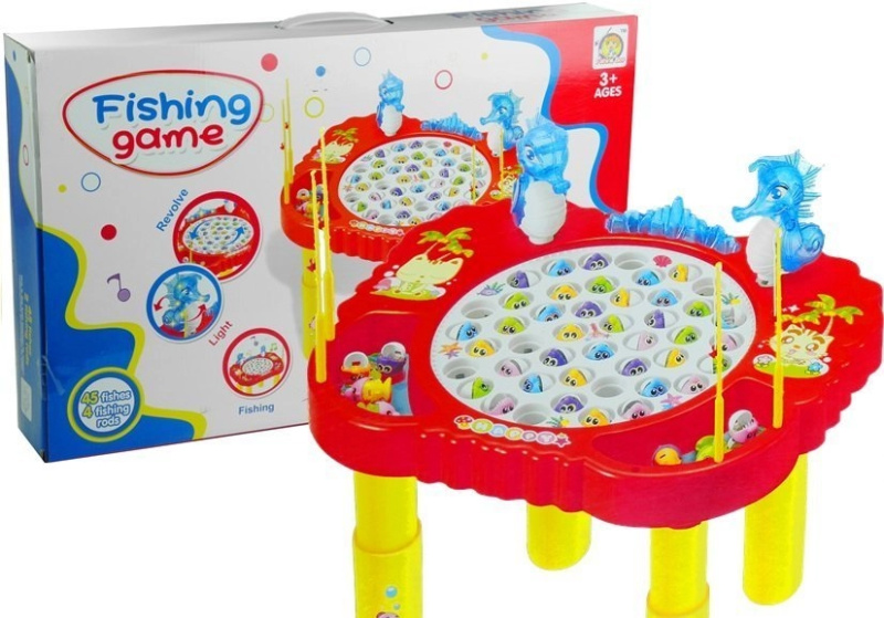 Lean Toys rybaření s velkým stolem červený