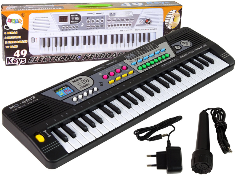 dětský elektronický keyboard s mikrofonem 49 kláves