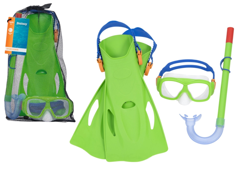 Potápěčský set Maska, trubice, ploutve Bestway 25019 – Zelený