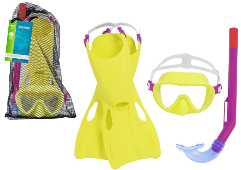 Potápěčský set Bestway žlutá maska, ploutve, trubice 25039