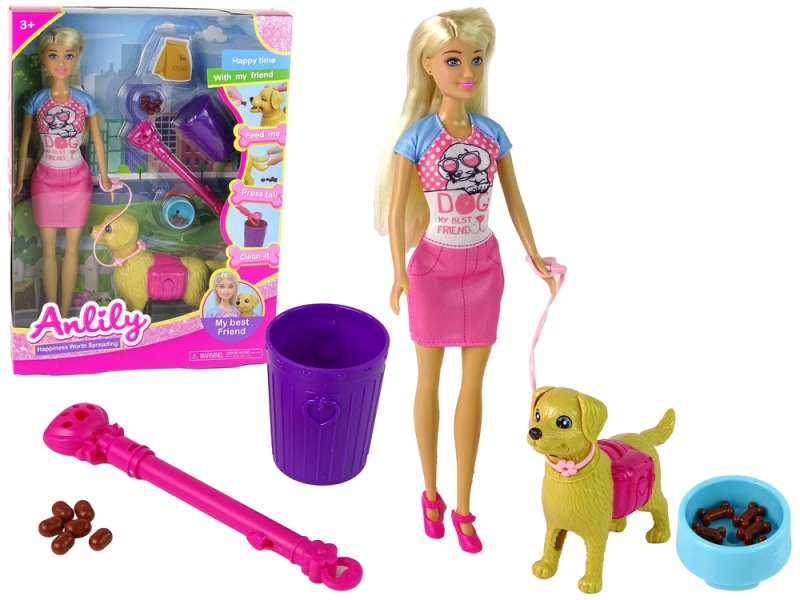 Lean Toys Anlily s pejskem a doplňky