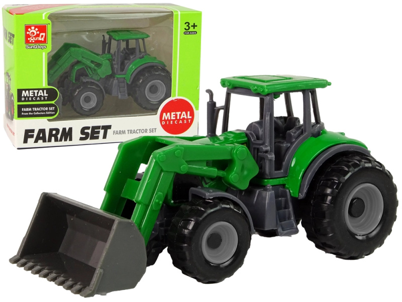 Lean Toys Zemědělské vozidlo Traktor Buldozer Zelený Malý