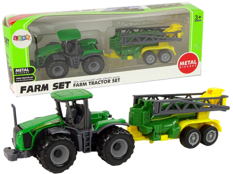 LEANToys Zemědělský traktor traktor s postřikovačem zelená