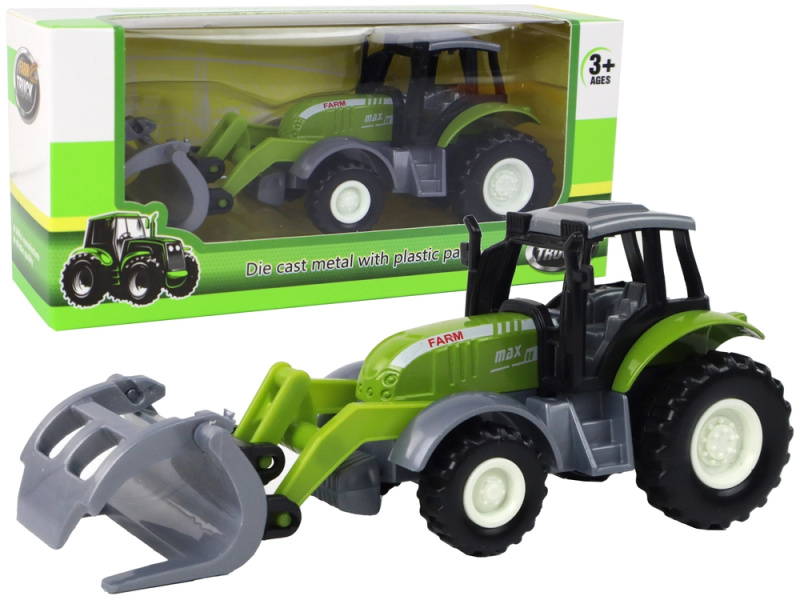 Lean Toys Traktor Bagr Zelený Krokodýl Zemědělské vozidlo
