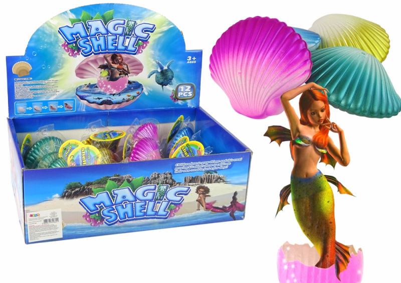 LEAN Toys Kouzelná mořská panna v mušli x 6,5 cm