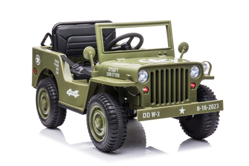Auto na baterie v olivově zelené 4x4