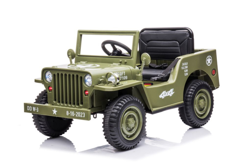 Auto na baterie v olivově zelené 4x4