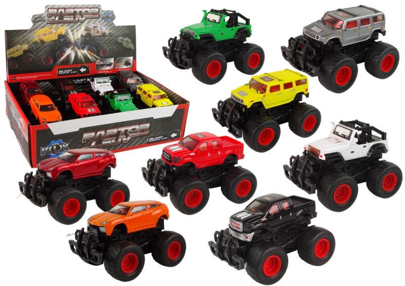 Lean Toys Kovové terénní auto Velká kola Bump Up HAT13