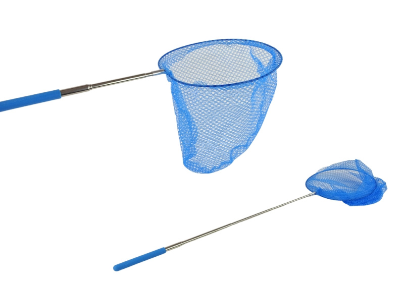 Skádací teleskopická síťka na motýly a hmyz 85cm - modrá