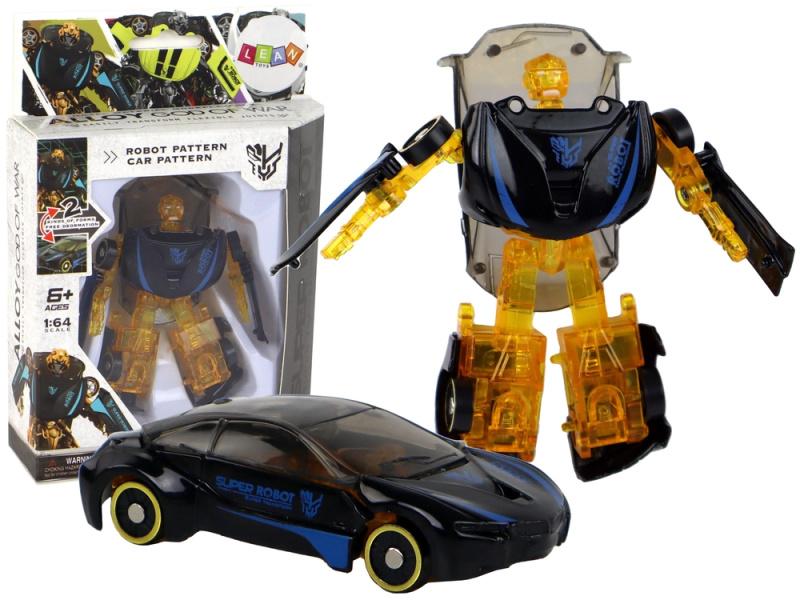 LEANToys Robotické auto 2v1 Bugatti s modrými světelnými efekty