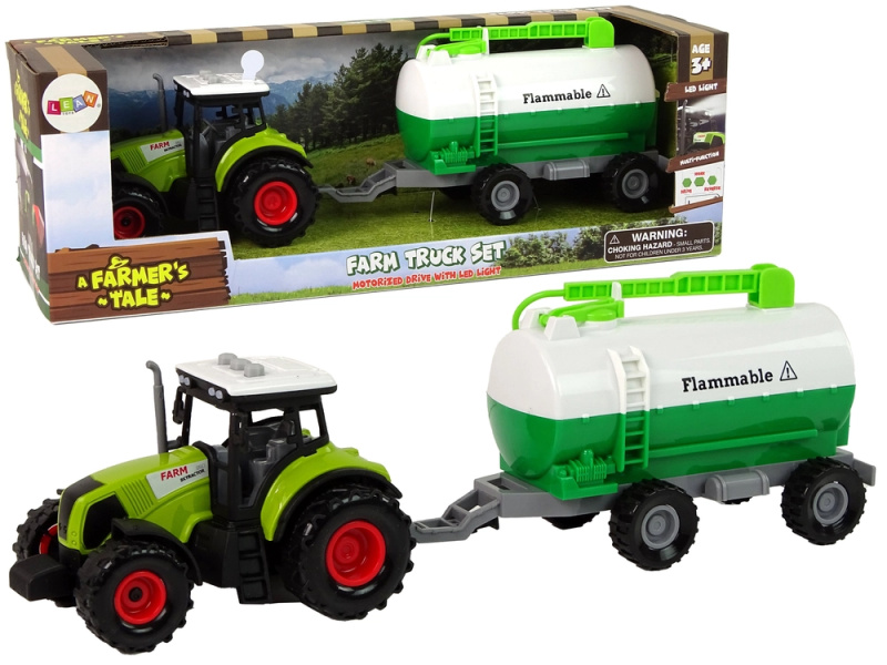 LEANToys Traktor pro děti s cisternou Tank Car Farm