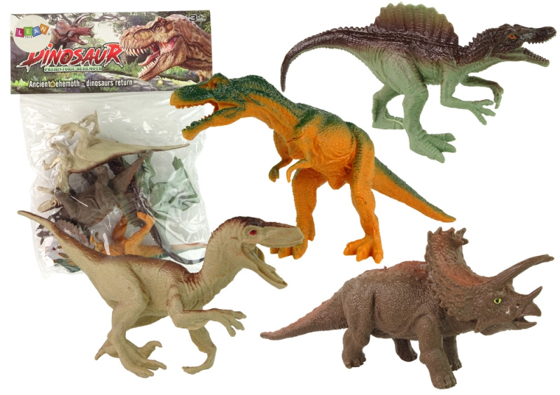 LEAN Toys Sada postaviček zvířat dinosaurů 4 ks
