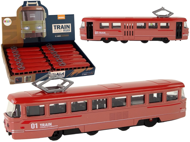 Lean Toys Třecí pohon vlaku zní kovově červeně
